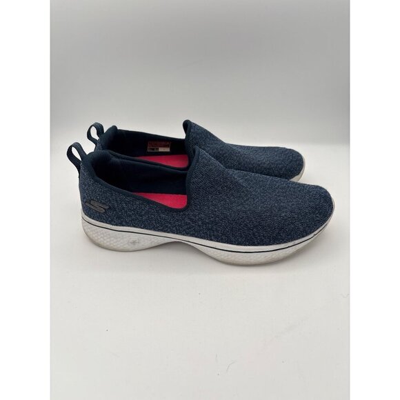 Skechers Womens Slip-On Walking Shoes Size 7 Navy Blue - Picture 3 of 6